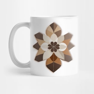 Geometric brown Flower Mug